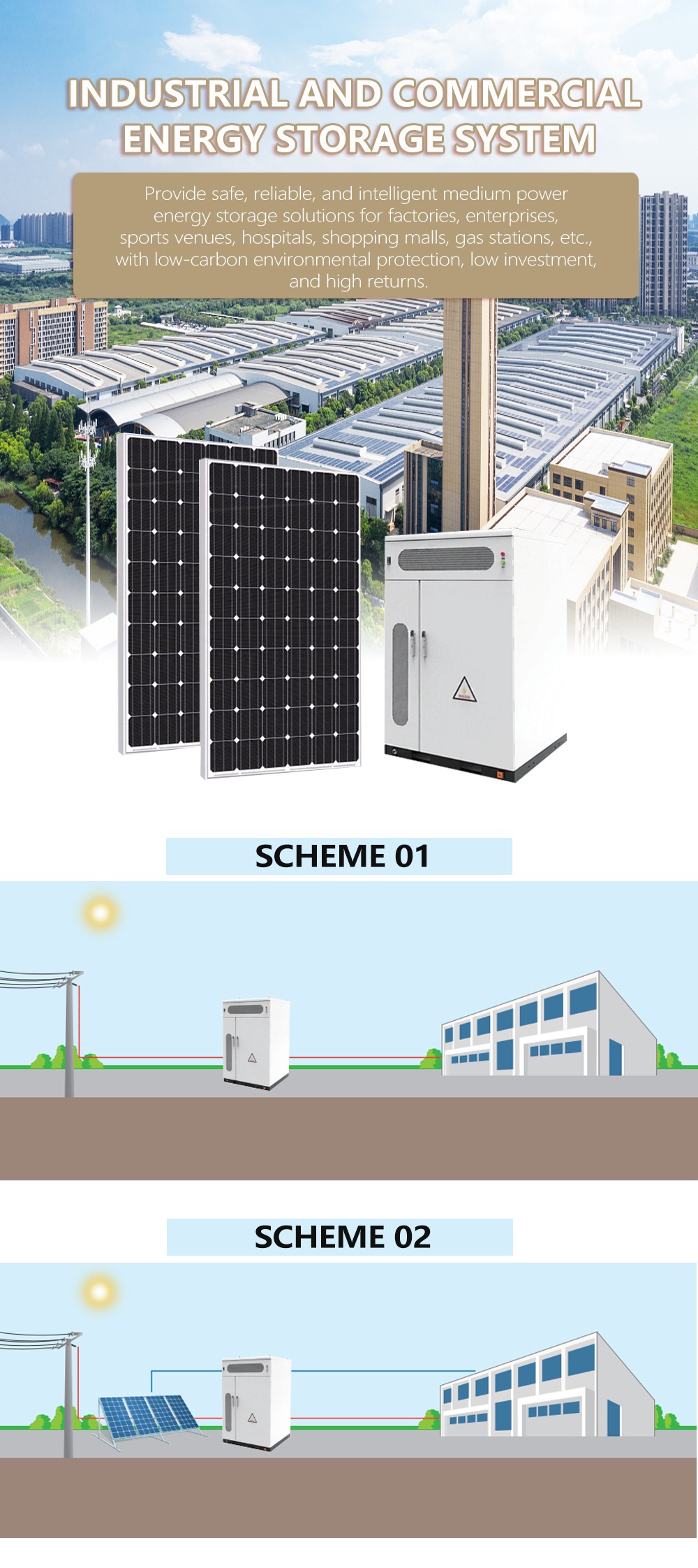 Solar Generator With Battery Storage For Industrial 